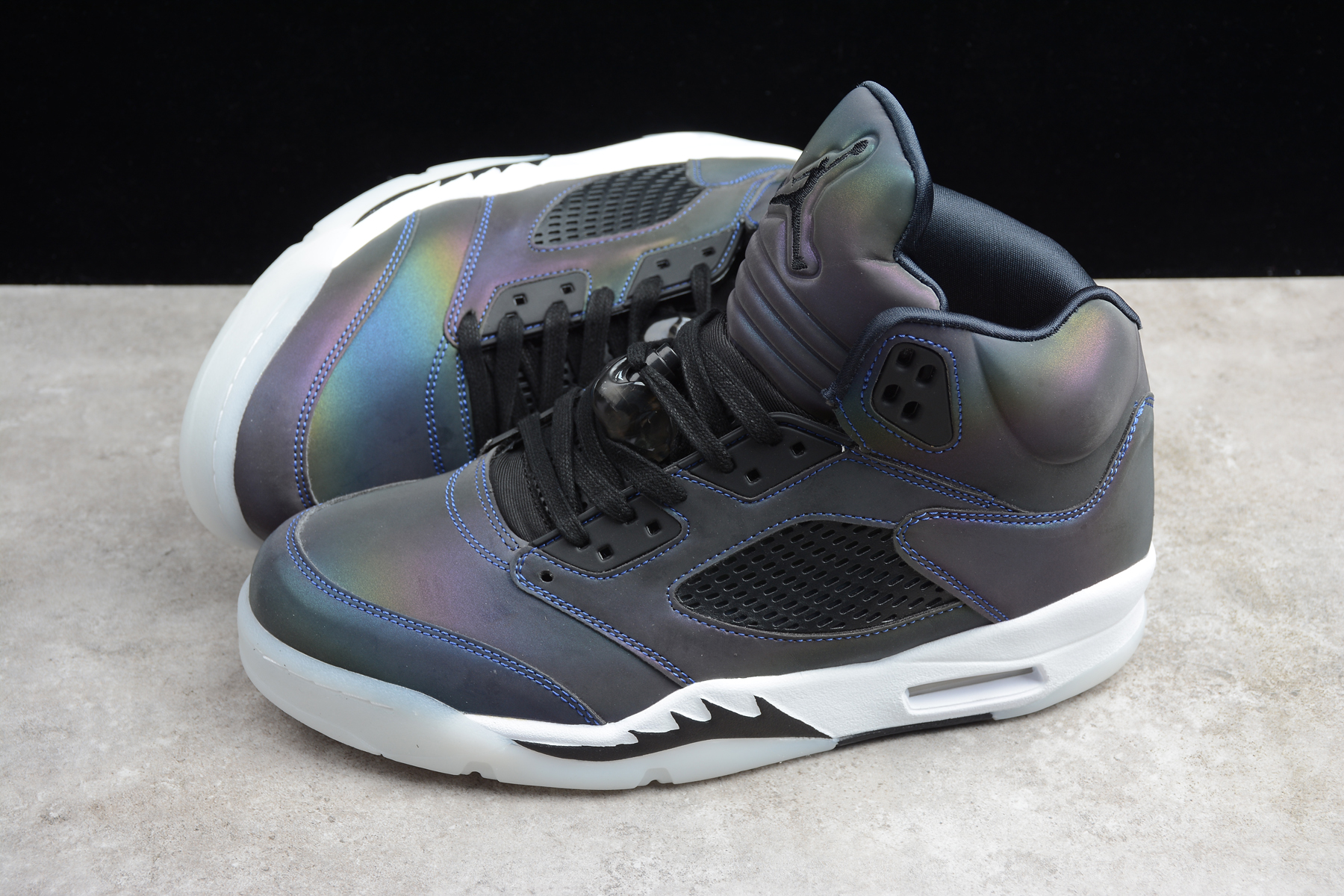 2020 Air Jordan 5 Retro Grey Black White Shoes - Click Image to Close